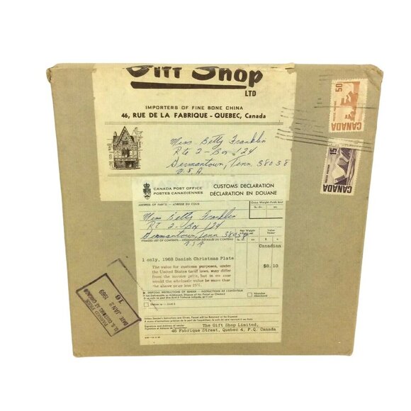 Royal Copenhagen 1968 Christmas Plate The Last Umiak By Kai Lange Denmark - Picture 4 of 4